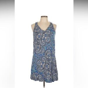 Sigrid Olsen Sleeveless Blue Print Athletic Dress size Medium